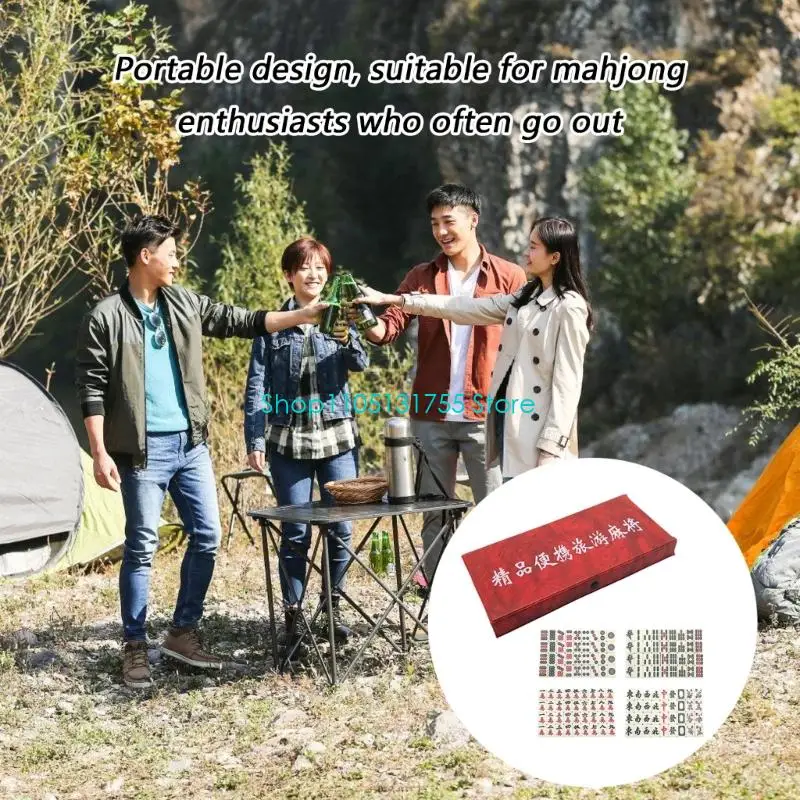 

Space Efficient Travel Mahjong Game Includes 4 Tile Guides Light Weight Tiles Compact Design For On The Goes Fun Game