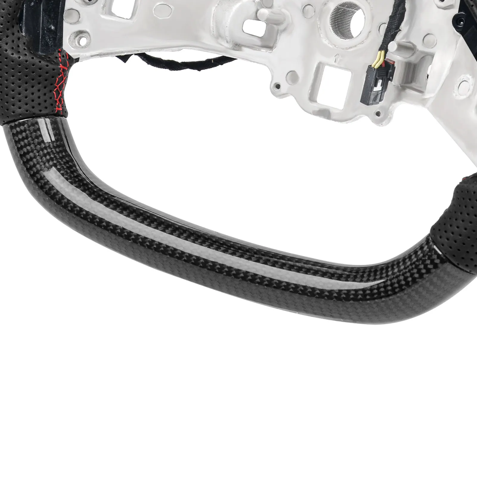 Real Carbon Fiber Steering Wheel For Chevrolet C8 Corvette Z51 Z06 2020 2021 2022 2023 2024 Heated Leather Racing Wheel