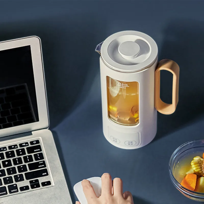 Health Pot Tea Maker Pot Electric Kettle Hot Kettle Electric Travel Portable Glass Flower Teapot Black Tea Hot Milk Porridge