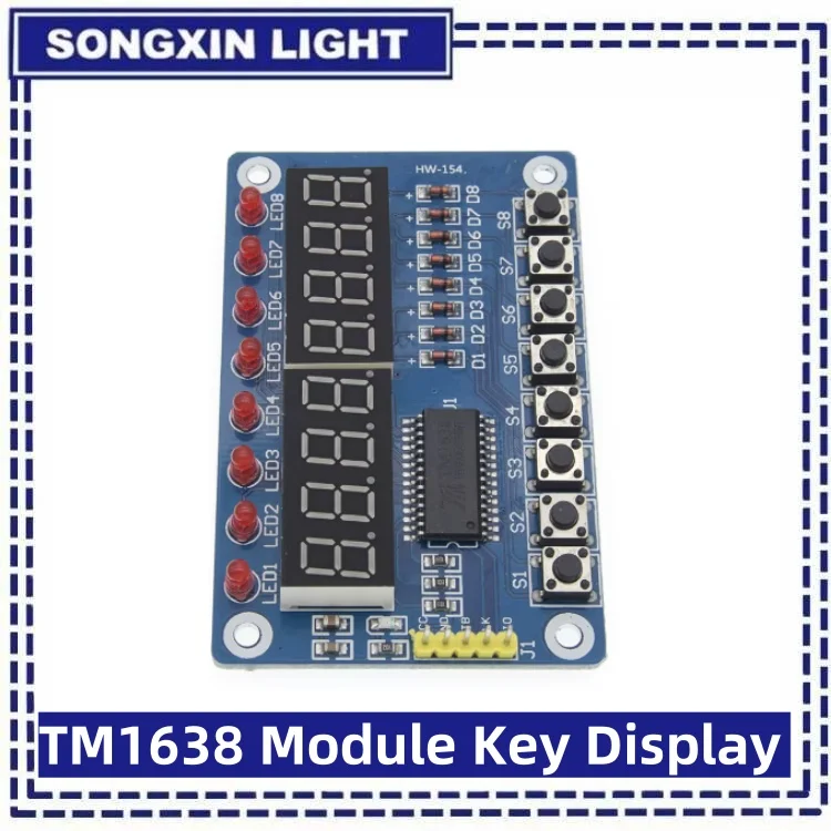 SAMIROB New TM1638 Module Key Display For AVR Arduino New 8-Bit Digital LED Tube 8-Bit