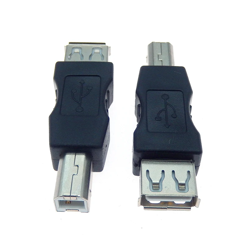 Adaptador USB 2,0 tipo A hembra A B macho para impresora USB, placa cuadrada de transferencia al público