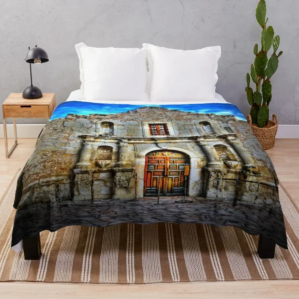 

The Alamo Throw Blanket heavy to sleep Sofa Quilt Blankets Tourist Polar Retros Softest Blankets