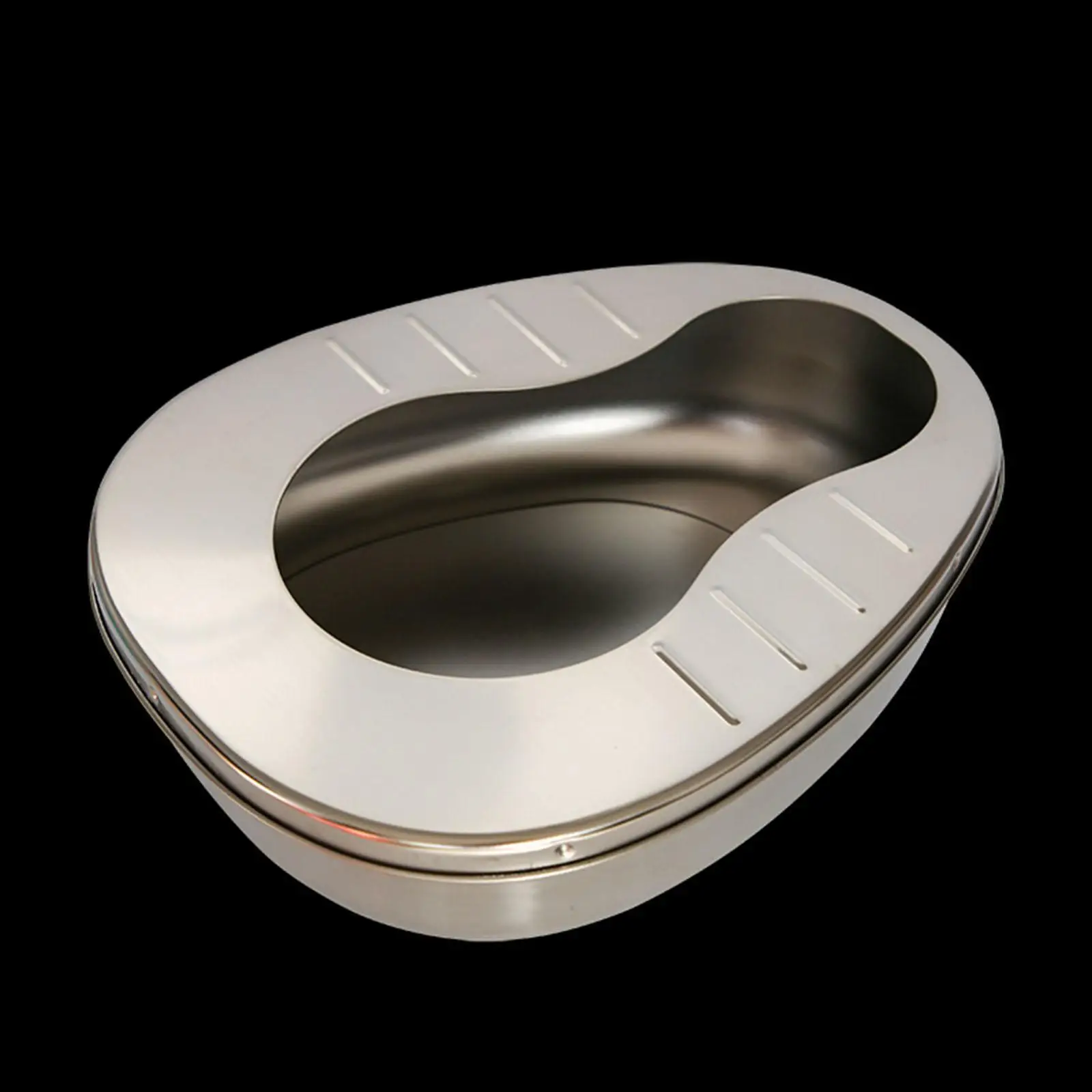 Home Bedpan Stainless Steel Chamber Pot for Bedridden Patients Sturdy Toilet Bowl Smooth Surface