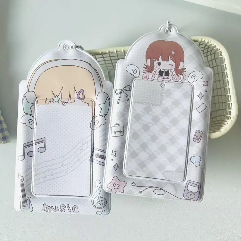 Ins Style Korea Pvc Photocard حامل لطيف الكرتون 3 بوصة Kpop صور بطاقة الأكمام المعبود بطاقة جمع المنظم