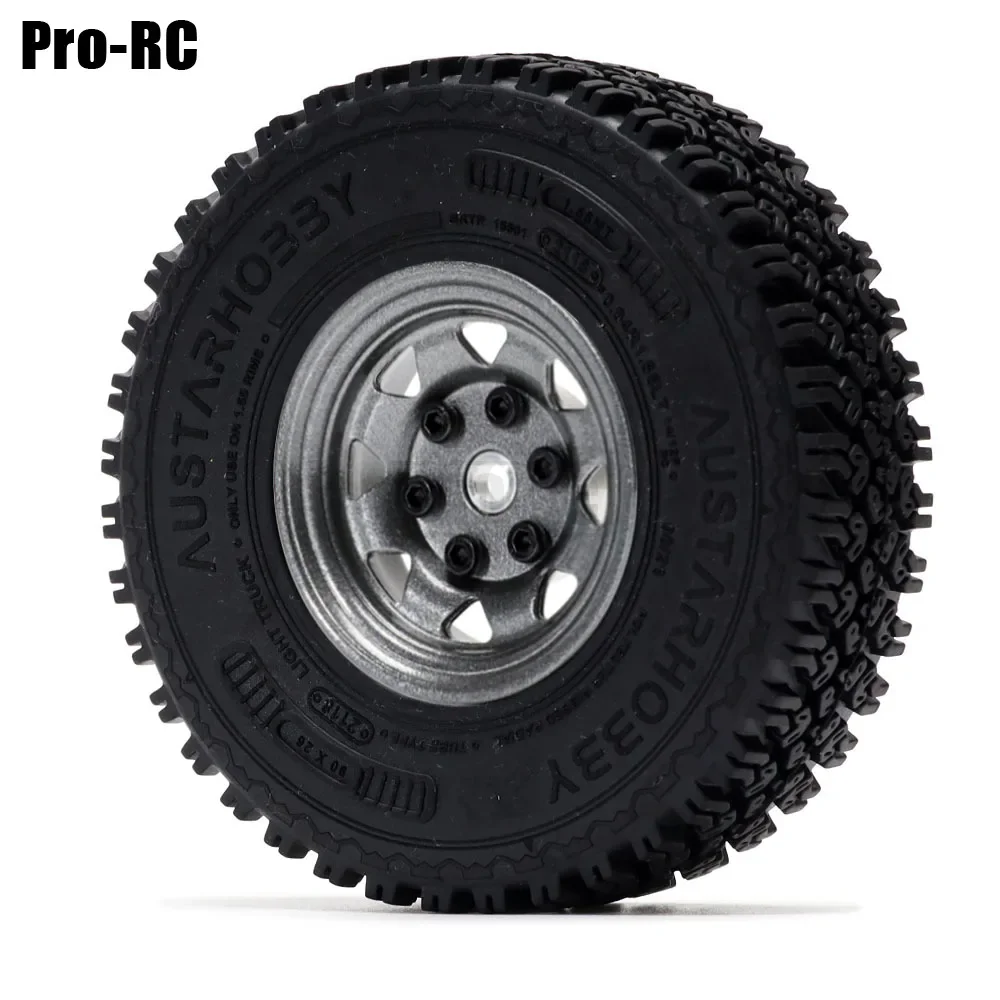 Opona gumowa 1,55 cala i metalowa piasta Beadlock do samochodu RC Crawler D90 TF2 Axial YETI AXI90069 Tamiya CC01 LC70 MST JIMNY