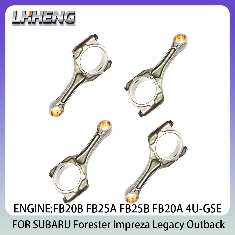 

4 шт. новый комплект шатунов, подходит для Subaru 2.0 L T 2.5 L T FORESTER IMPREZA LEGACY OUTBACK WRX XV FB20 FB25 11-19 2.0L 2.5L