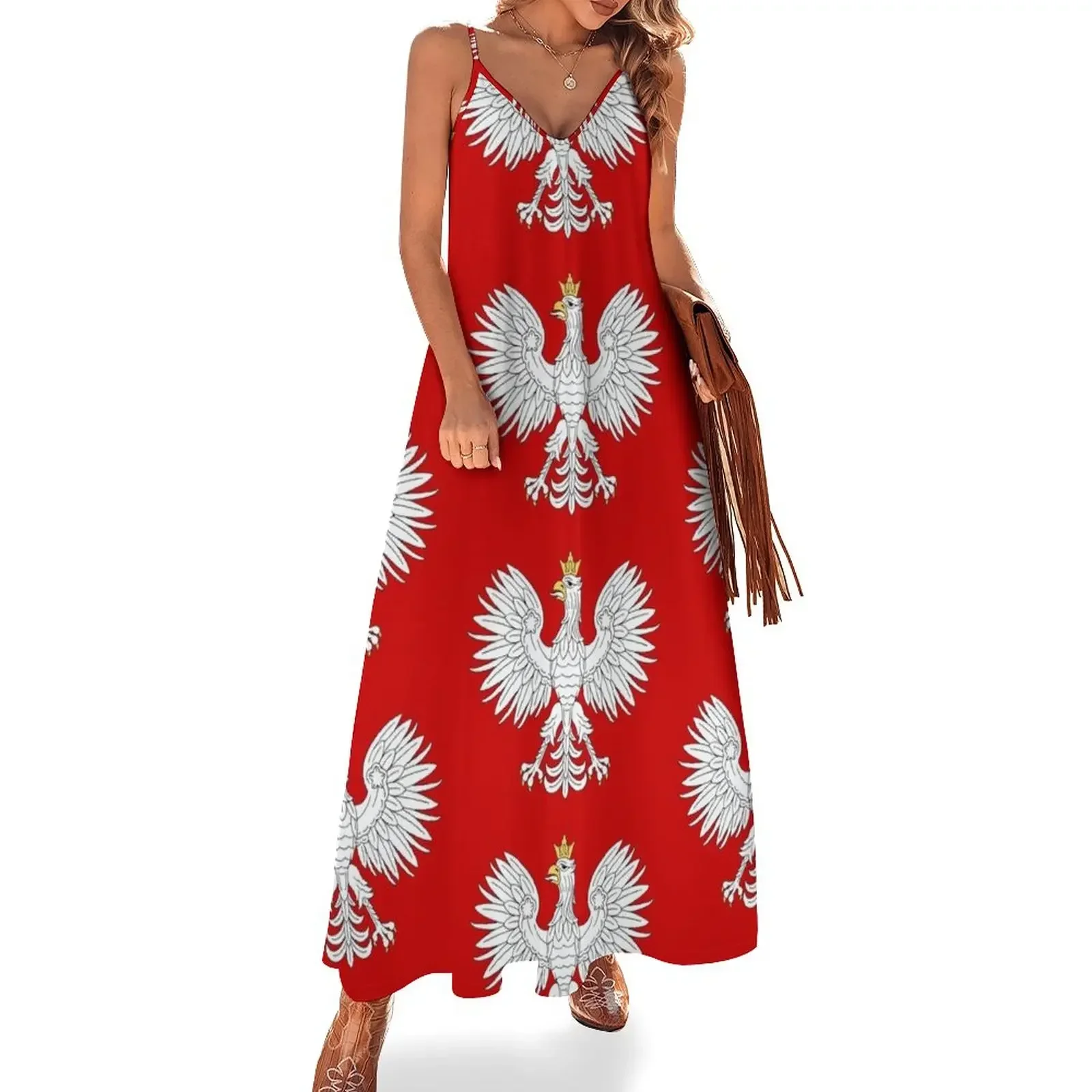 

Polish Eagle Sleeveless Dress women long dresses evening dresses women women's clothing trend 2024 Dress