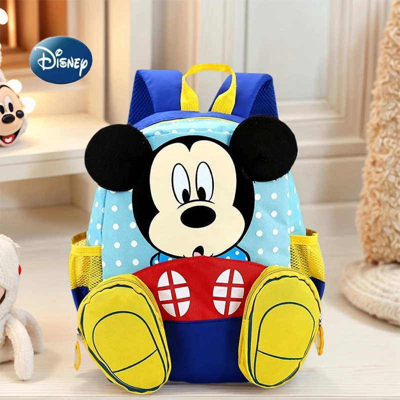 

New Mickey Mouse Multiple Pockets Children's Backpack Large Capacity Cute Kindergarten Schoolbag For Boys and Girls