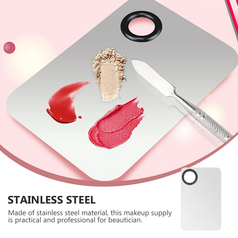 

3 Sets Nail Art Palette Stainless Steel Mixing Board Paint Trays Manicure Color Plates For Salon Home Use Nail Polish Tools