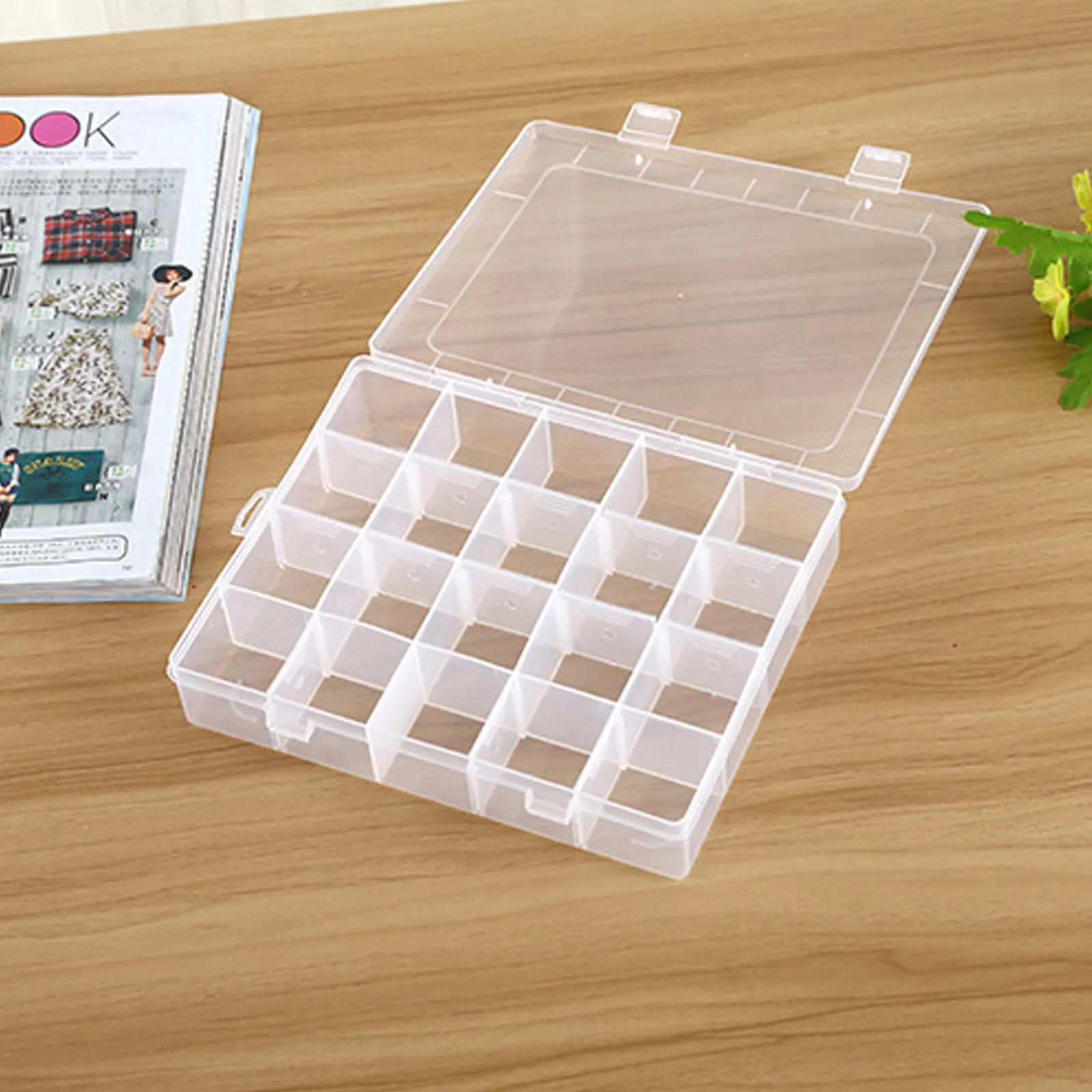 

Набор из 3 прочных прозрачных пластиковых органайзеров для бусин и украшений: коробки для серег, бусин, ожерелий, браслетов, страз