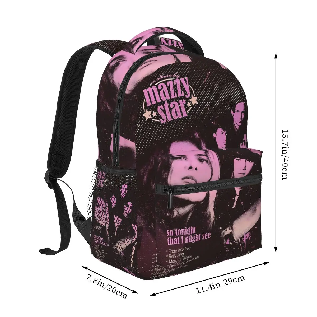 Shoe Black Old Mazzy Star Band Student Backpack School Bag Hiking Travel Daypack for Men Women Fashion Bookbag Shoulder Bags