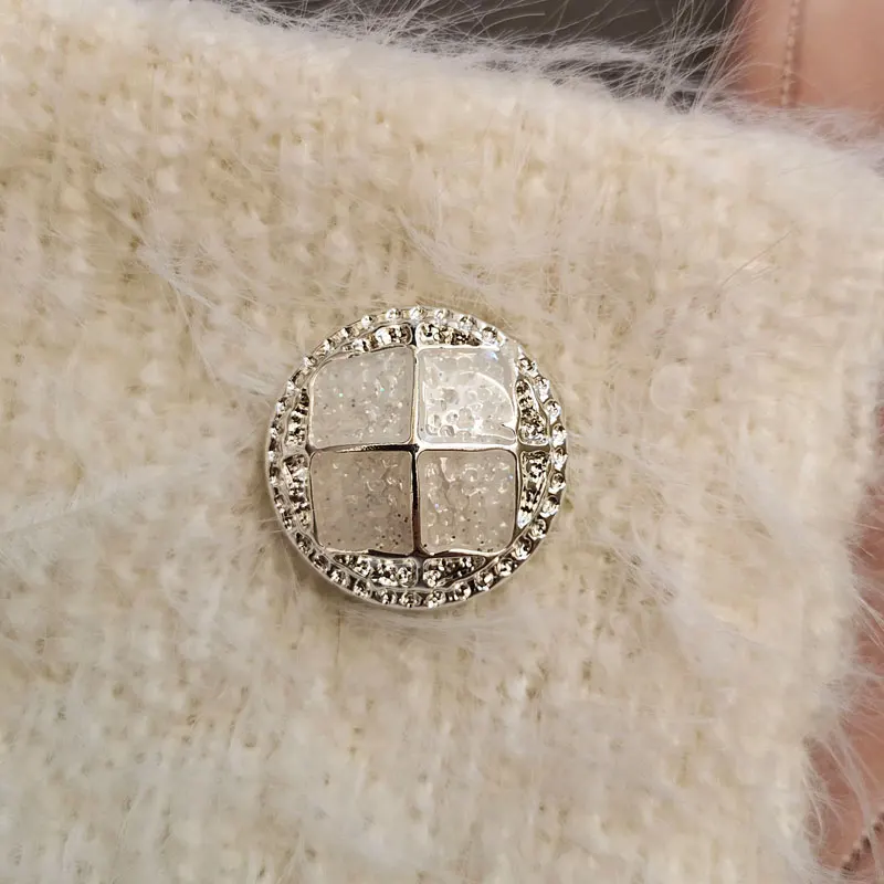 Gitter-Tropföl-Metallknöpfe, hochwertige Handnähen, Schaftknöpfe für schicke Dekor-Mäntel und Trenchcoats, Nähknöpfe, 6 Stück, 18/23 mm – Detail 7