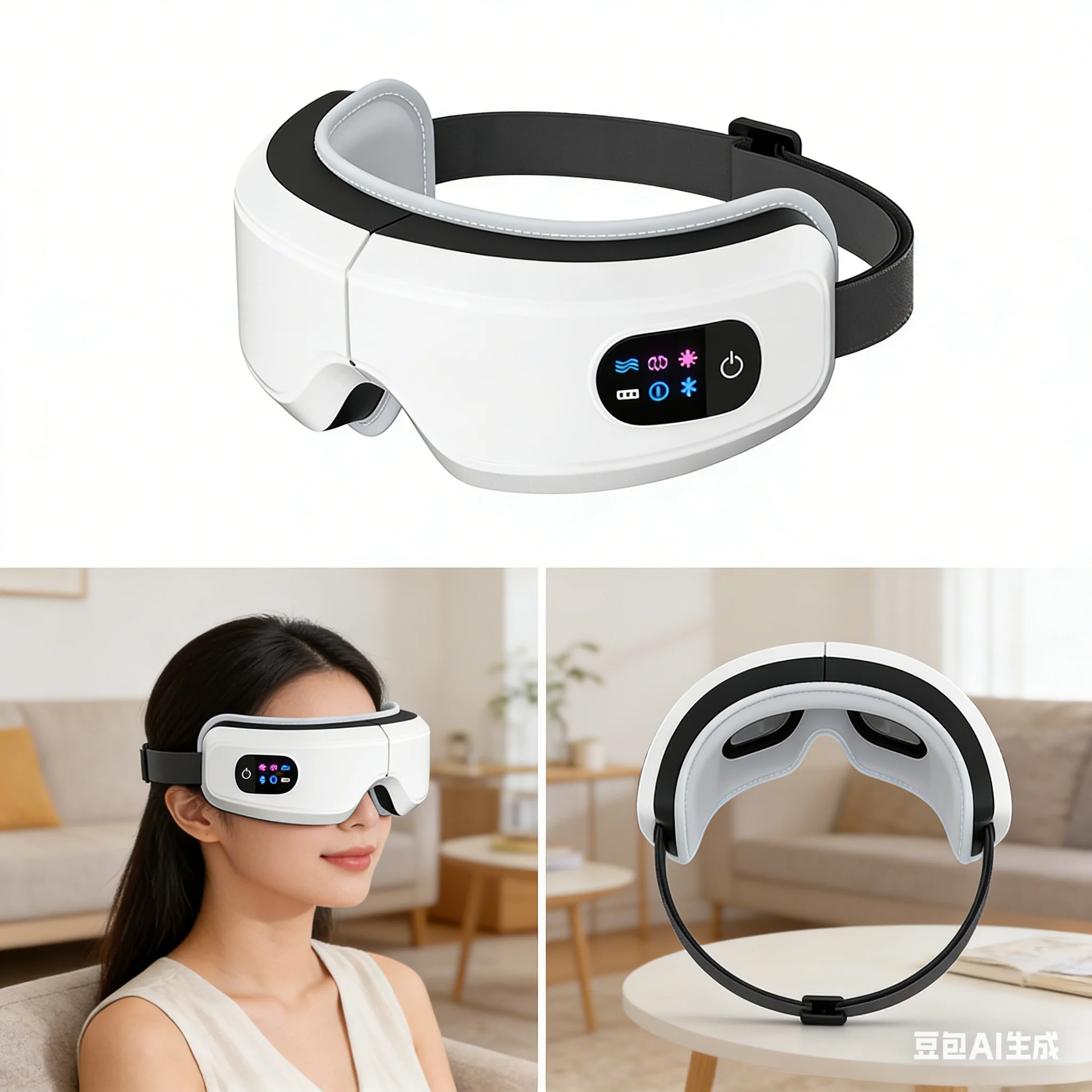 

Умный вибрационный массажер для глаз, компрессионный массаж с воздушными подушками, устройство для ухода за глазами, Bluetooth-музыка, массаж глаз, маска для сна, расслабление уставших глаз