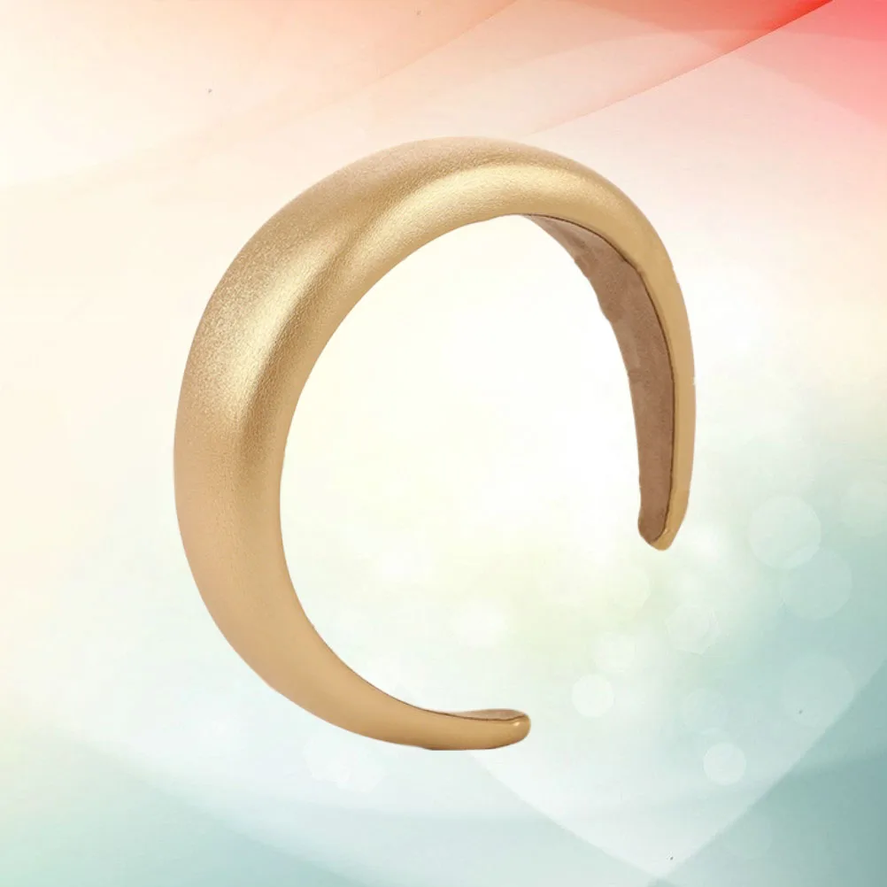

Sponge Hairband Fashion Woman PU Hoop Wide Rim Headdress Ribbons Headband Comfortable Lightweight Daily Party Accessories Hair