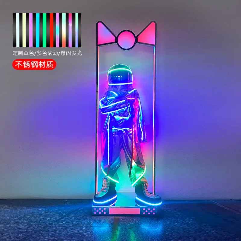 

Luminous Stainless Steel Door Frame Point Stage Mobile Bar Light Luminous