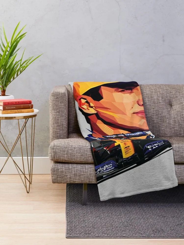 Lando Norris Low Poly V2 Throw Blanket blankets and blankets Thermal Blanket