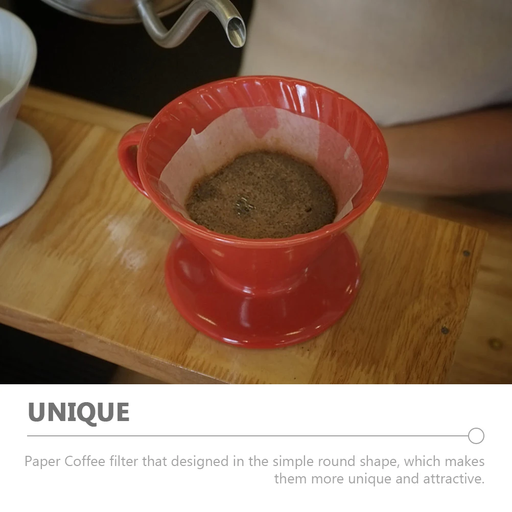 

300 Pcs Filter Paper Coffee Drip Filters Single Cup Disposable Portable Espresso Filtering