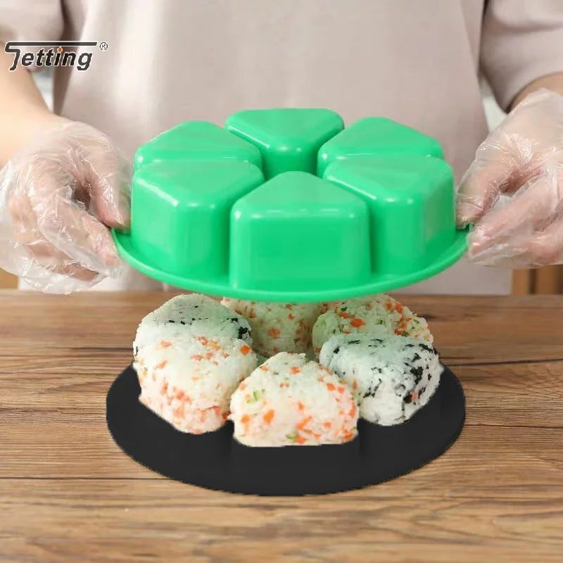 DIY Sushi Mold Lunch Triangle Rice Ball Mould Lunch Box Onigiri Rice Ball Bento Press Japanese Sushi Making Molds Kitchen Tool