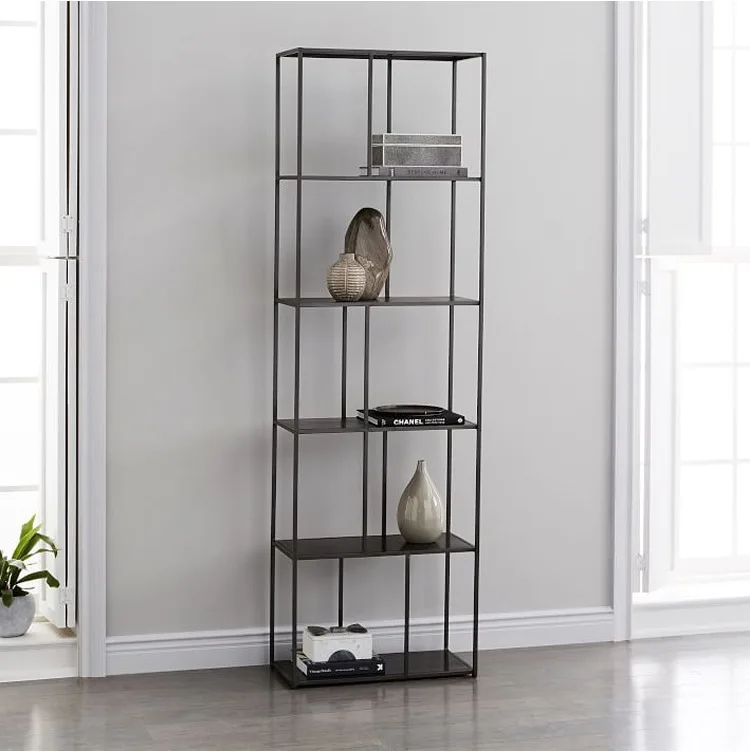 Nordic wrought iron wall shelf multi-layer storage rack baffle industrial wind shelf office living room decorative bookshelf