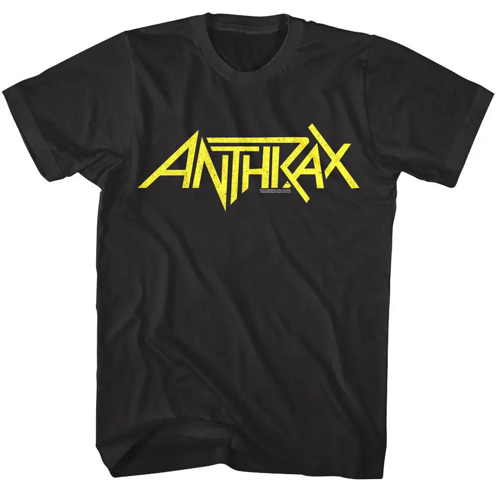 Anthrax Band Logo Men\'s T Shirt Thrash Heavy Metal Album Concert Tour Merch