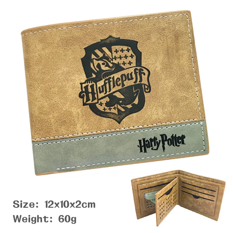 Harrys Potter 3D Full Color Print Wallet Gryffindor Slytherin Badge Coin Purse Wallet Card Holder for Men and Women Gift