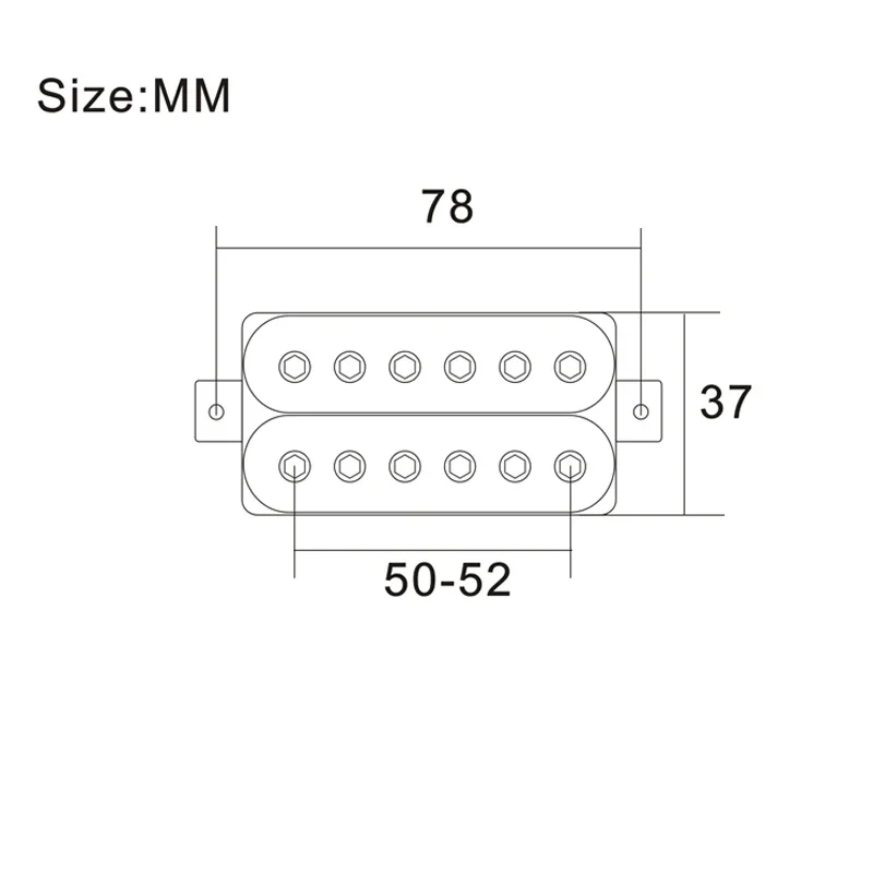 [Pickup DIY Kits] Alnico 5 Humbucker Pickup Kits- Alnico 5/Plastic Bobbin/ Hexagon Adjustable Pole Piece/4C Cable Pickup Kits