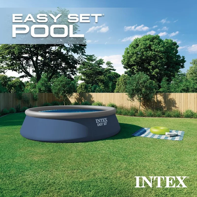 INTEX Inflatable Above-Ground Swimming Pool, Easy Set 15ft x 42in w/Filter Pump & Ladder - view 3