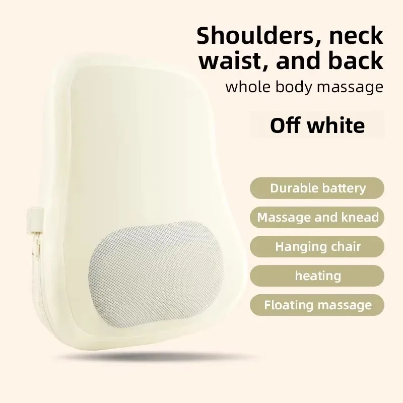 

Electric Shiatsu Neck & Back Massager with Heat – Deep Tissue Kneading Pillow, Auto Walking Rotating Heads for Home/Office/Car