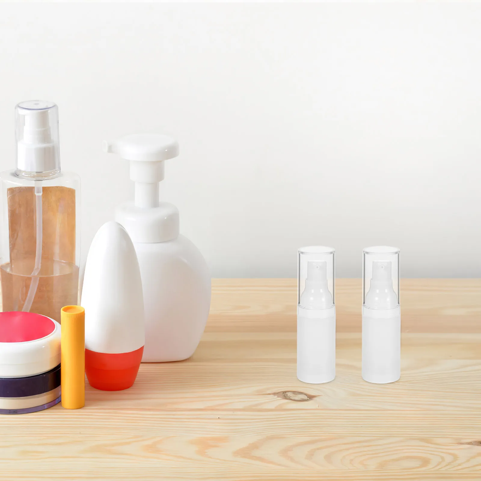 

4Pcs Airless Press Bottles 20ml Portable Travel Lotion Dispenser Matte Pump Vacuum Storage Container Lotion Bottle