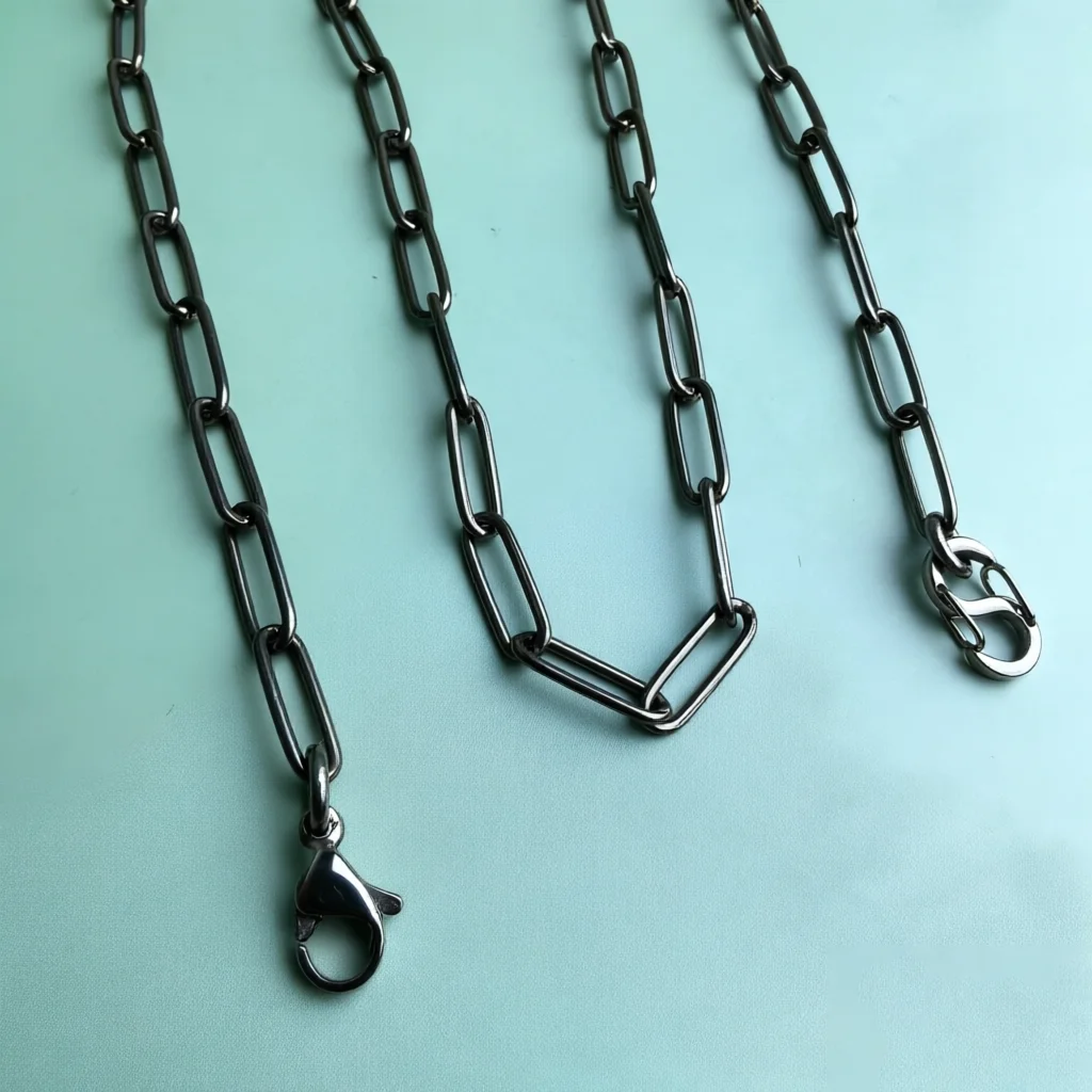 4.1mm pure titanium round long chain simple women's style simple and generous, lightweight