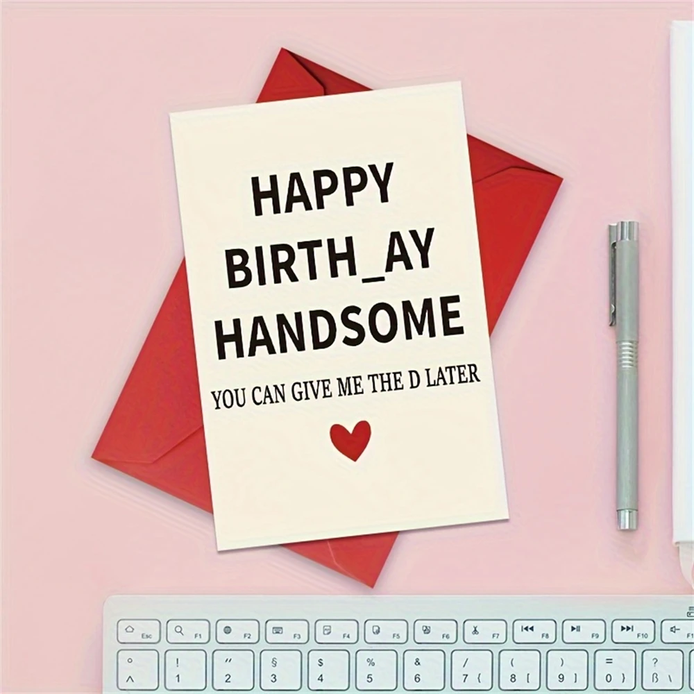 Tarjeta de cumpleaños divertida y regalos para hombres, marido, novio, él, feliz día, con sobre, 1pc
