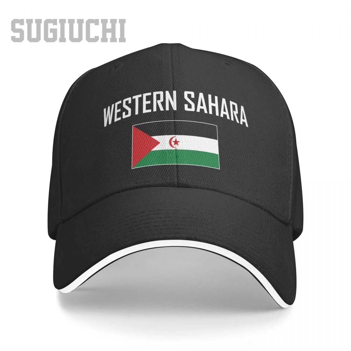 Unisex Sandwich WESTERN SAHARA Flag And Font Baseball Cap Men Women Hip Hop Caps Snapback Golf Hat Fishing