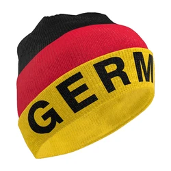 Germany Knitted Hat Free Custom Name Winter Cold Pullover German Deu Flag Bundesrepublik Keep Warm Cap Nation De Hip Hop Beanies