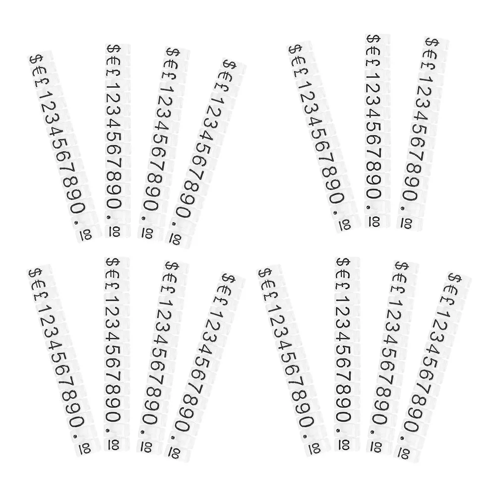 

15 Strings Price Display Cubes Numbered Adjustable Tags for Jewelry Clothing Retail Store Smooth Edges Price Label Stand