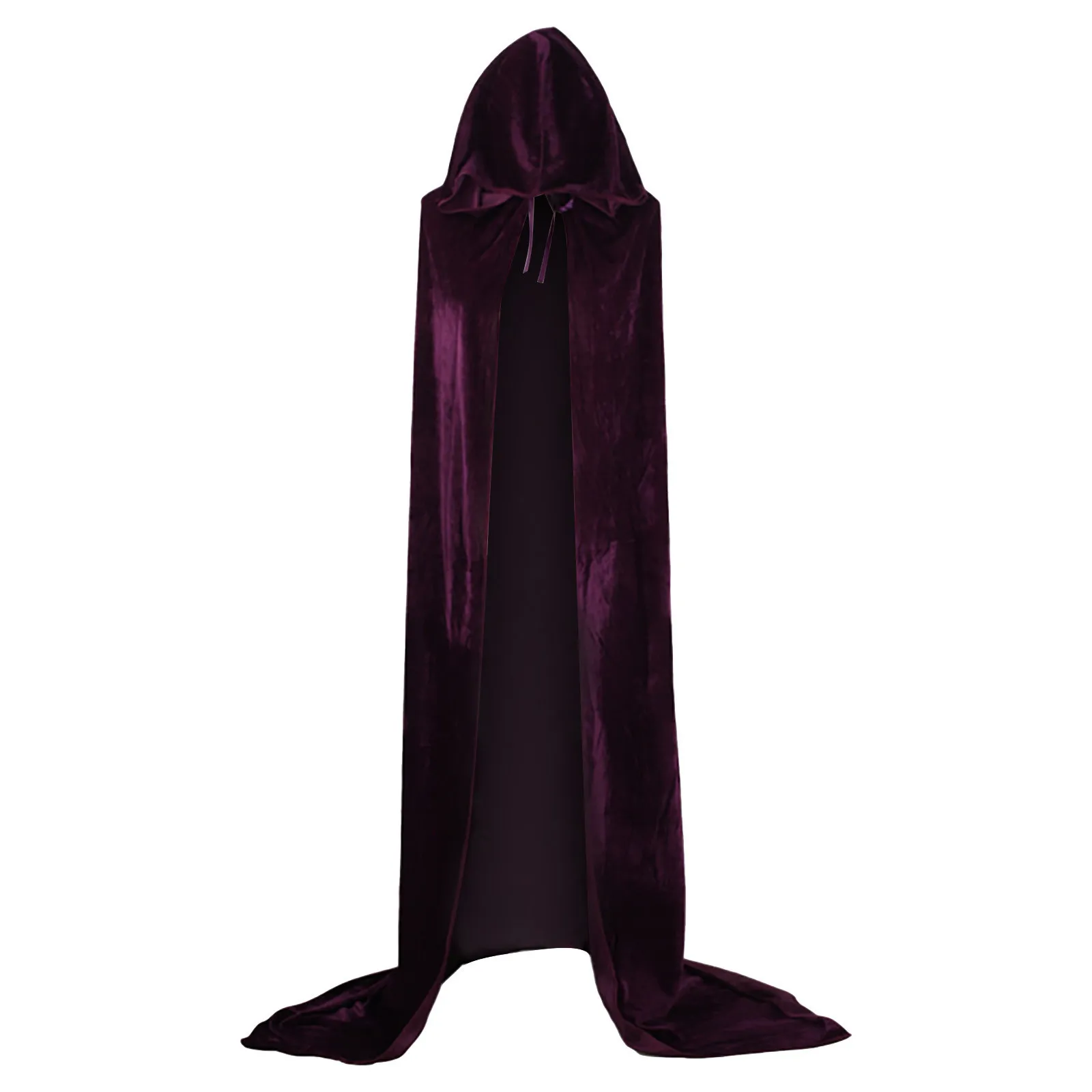 

Halloween Grim Cape Costume Unisex Cosplay Death Cape Long Hooded Cloak Wizard Witch Medieval Cape Black White Red Coffee Blue