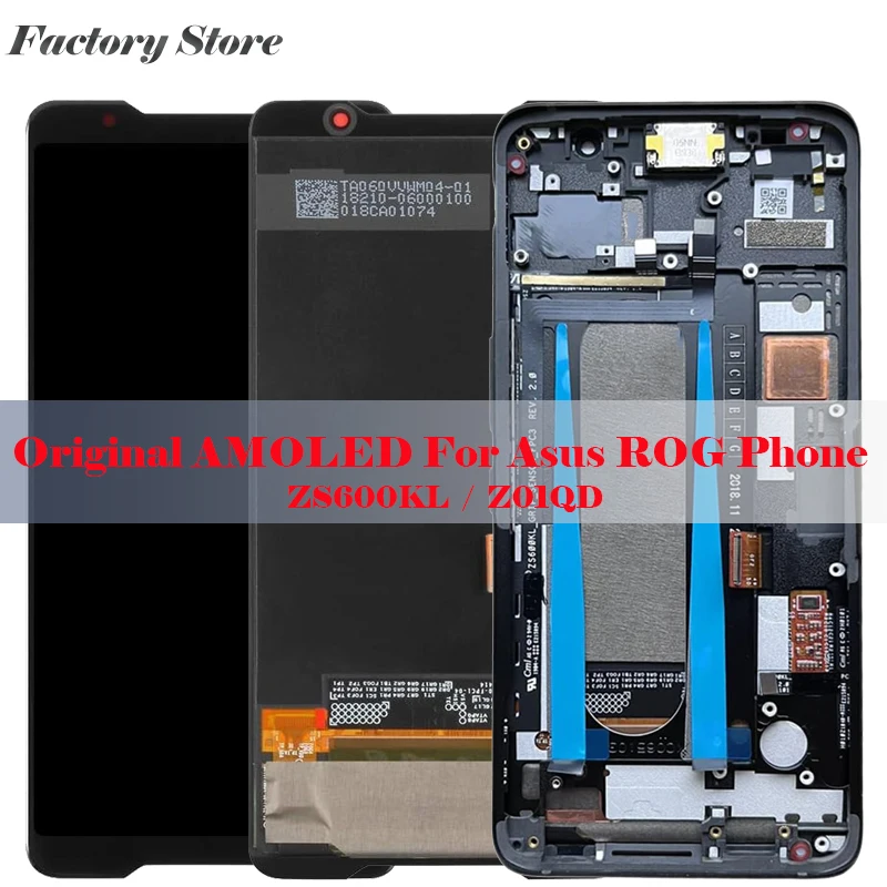 

Original AMOLED For Asus ROG Phone Digitizer Screen Touch Assembly Replacement AMOLED Display for Asus ROG Phone ZS600KL Z01QD