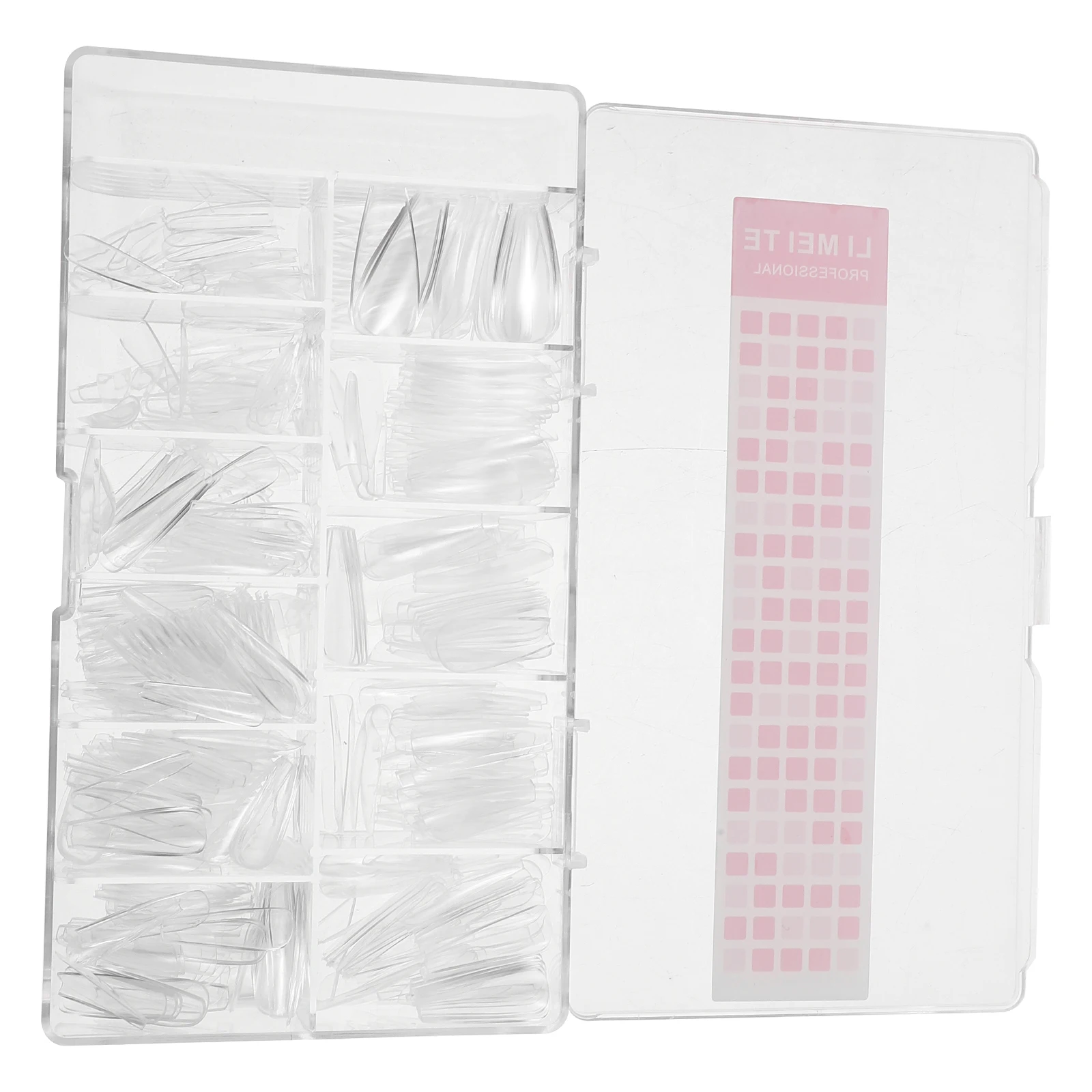 

500pcs Transparent Nail Tips Clear Almond Press On Nails Acrylic Artificial Full Cover Trapezoidal Fake Coffin Nails Long Term