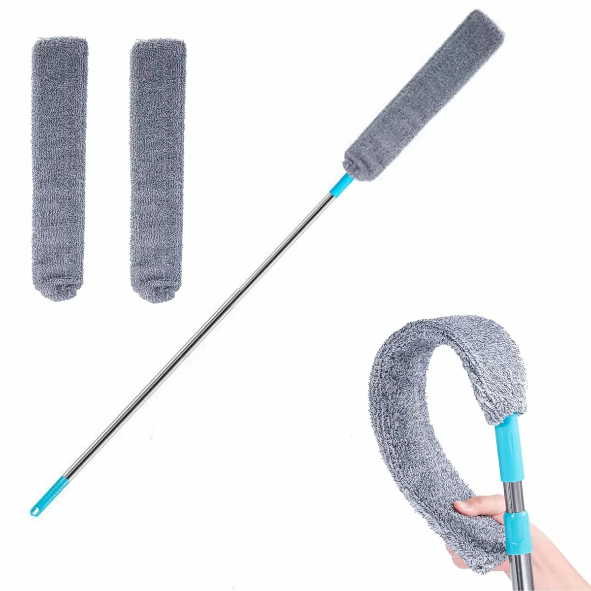 1pcs Long Handle Mops Detachable Floor Ceiling Cleaning Mops Bed Bottom Dust Cleaner Household Cleaning Tools