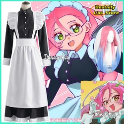 Anime Alien Stage Cosplay Mizi Costume  Black White Maid Dress Lolita Wigs For Halloween Christmas Women Role Play Customized