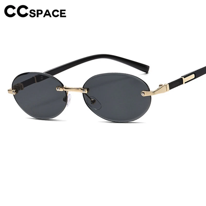 2024 New In Oval Rimless Sunglasses Luxury Designer Female Gradient Color Suneyeglass Outdoors Sunscreen Gafas De Sol 300418