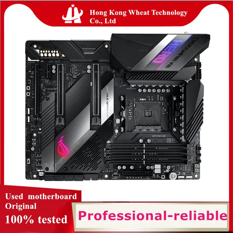 สําหรับ AMD X570 ROG CROSSHAIR VIII HERO WI-FI เมนบอร์ดใช้ต้นฉบับซ็อกเก็ต AM4 DDR4 128GB M.2 USB3.0 SATA3 เดสก์ท็อปเมนบอร์ด