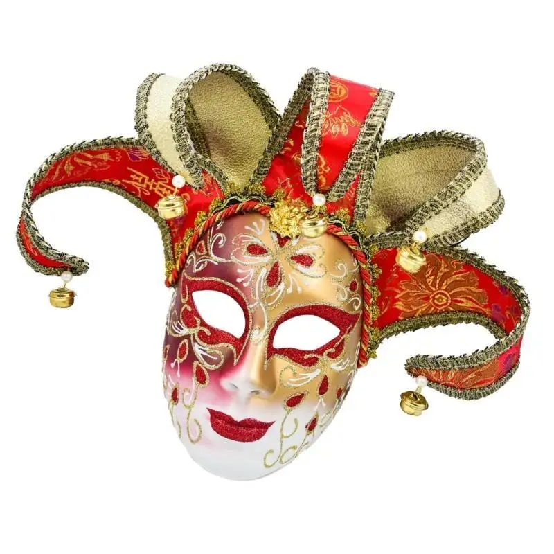 

652F Venetians Comedy Mask Cosplay Mask Masquerade Mask Venetians Mask for Halloween Party Mardi Gras Wall Decorations Mask