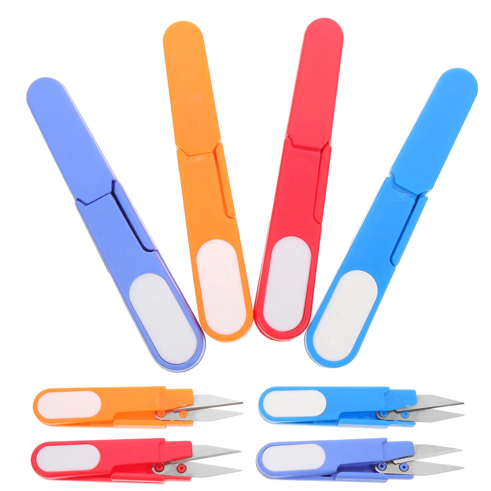 

8Pcs U Shape Sewing Scissors Design Comfort Grip Scissors for Sewing Embroidery Crochet Knitting Crafting Fabric Thread