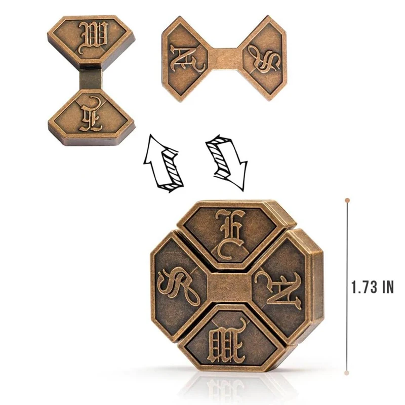 Solution de puzzle en métal, 3 pièces, tour de magie déroulant, casse-tête pour enfants et adultes, Test de qi, démêlage, déverrouillage, jouets imbriqués