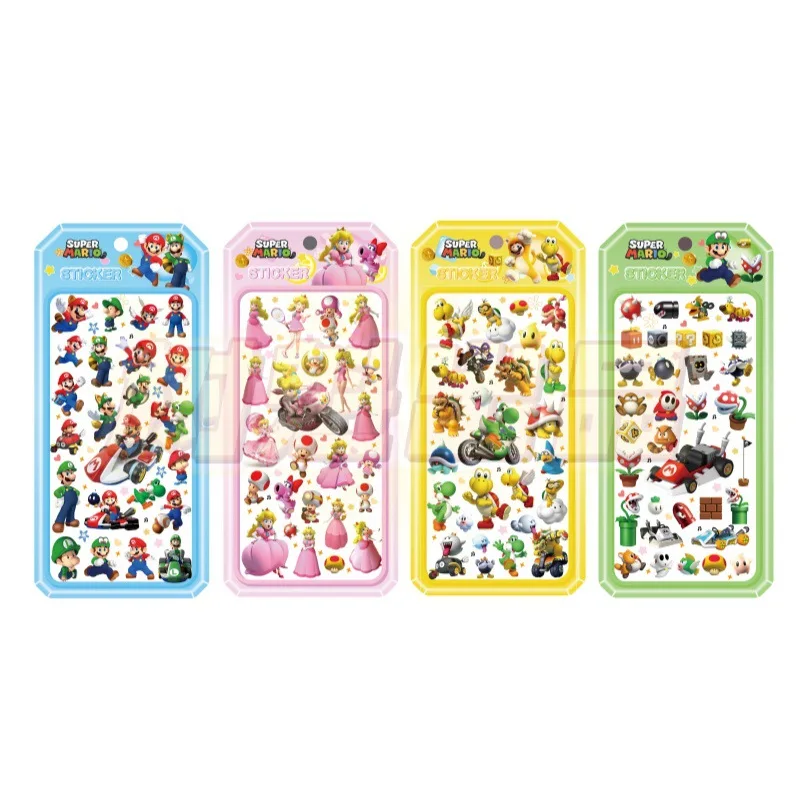 

New Super Mario 3D Stereoscopic Crystal Stickers Children's Creative Handbooks Stereoscopic Decoration Stickers