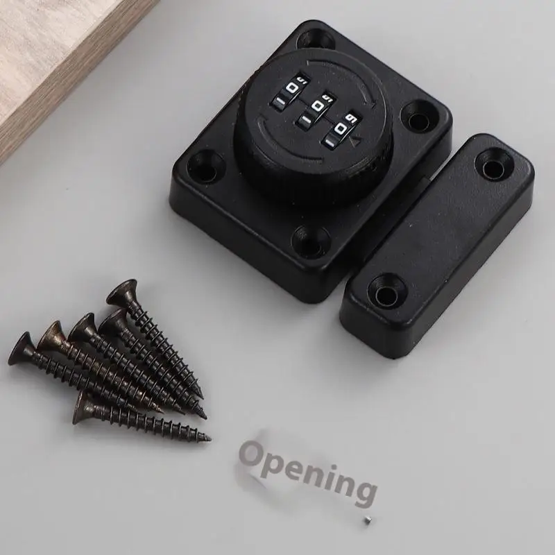 

Anti-Theft 3-Digit Combination Set Non-Punch Keyless Latch Door Lock Security Child Safe Cabinet Lock