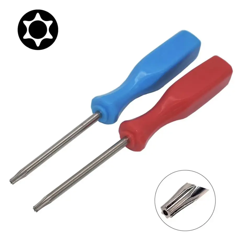 

3 x 105mm Red Blue T10 T8 With Hole T8H Screwdriver for Xbox360 Control Handle Joystick Repair Screwdrivers 130pcs/lot