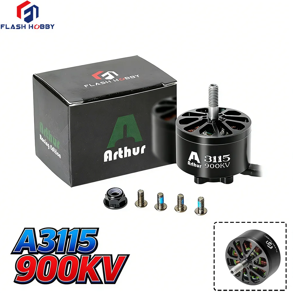 

4Pcs Flash Hobby A3115 900KV Brushless Motor 6S Lipo For FPV Freestyle 9 10 Inch Long Range Cinelifter Drone RC Multirotor Parts