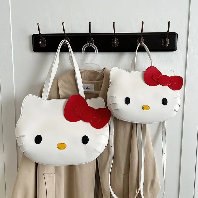 

Sanrio Hello Kittys Girl, модная кавайная сумка на плечо, студенческий многофункциональный портативный новый мультяшный милый рюкзак большой вместимости