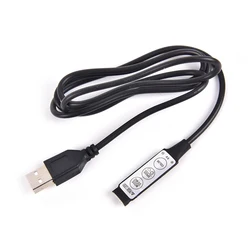 50CM USB DC5V Connector Cable Line Control Line for RGB LED Strip 3 Keys 4 Pins Switch Wire